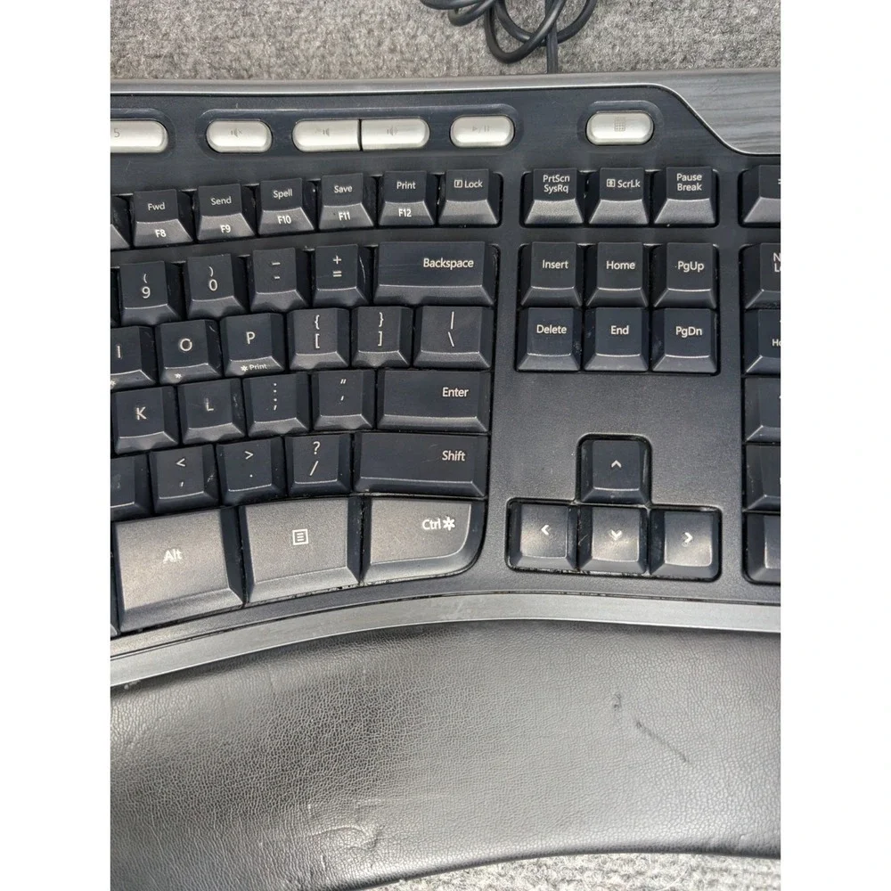Microsoft Natural Ergonomic Keyboard 4000 v1.0 Wired USB KU-0462 WORKS READ***